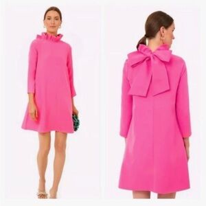 Tuckernuck Pink Long Sleeve Dress with Statement Bow